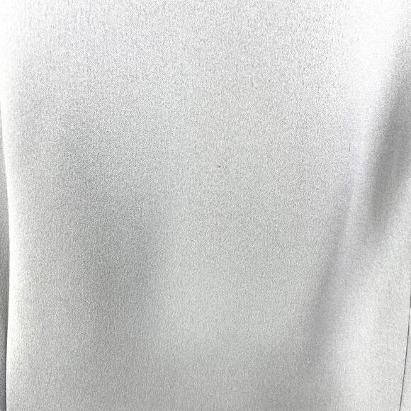 90s MAGGY LONDON Vintage Gray Sleeveless Embroidered Sheath Dress - Picture 6 of 11